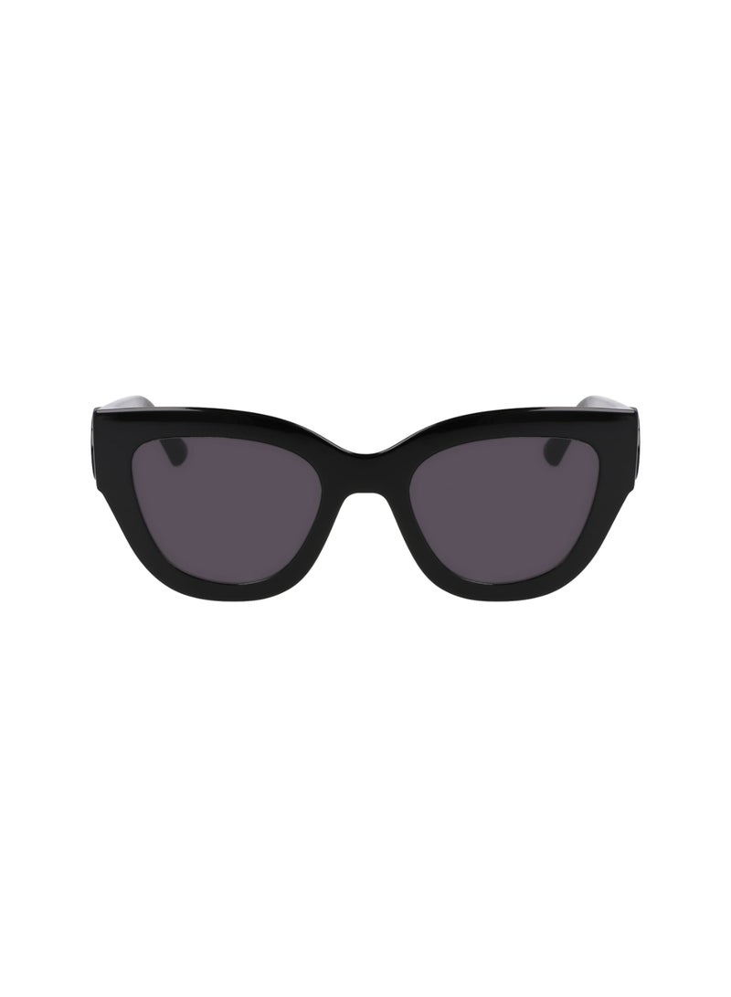Women's UV Protection Cat Eye Shape  Sunglasses LO744S-001-5221 - Lens Size: 52 - Black