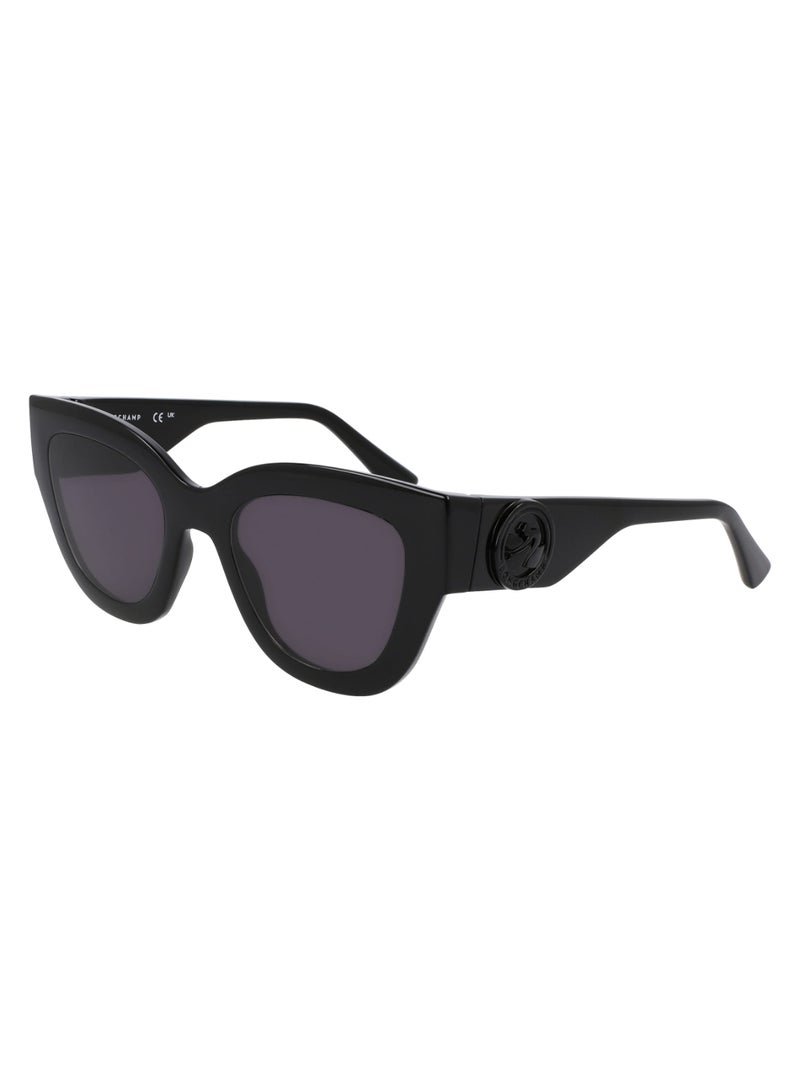 Women's UV Protection Cat Eye Shape  Sunglasses LO744S-001-5221 - Lens Size: 52 - Black
