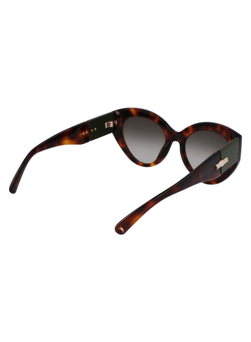 Women's UV Protection Cat Eye Shape Acetate Sunglasses LO722S-230-5420 - Lens Size: 54 - Havana