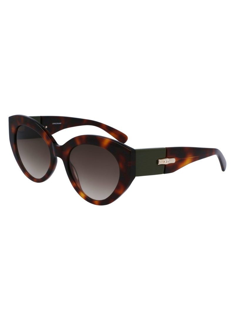 Women's UV Protection Cat Eye Shape Acetate Sunglasses LO722S-230-5420 - Lens Size: 54 - Havana