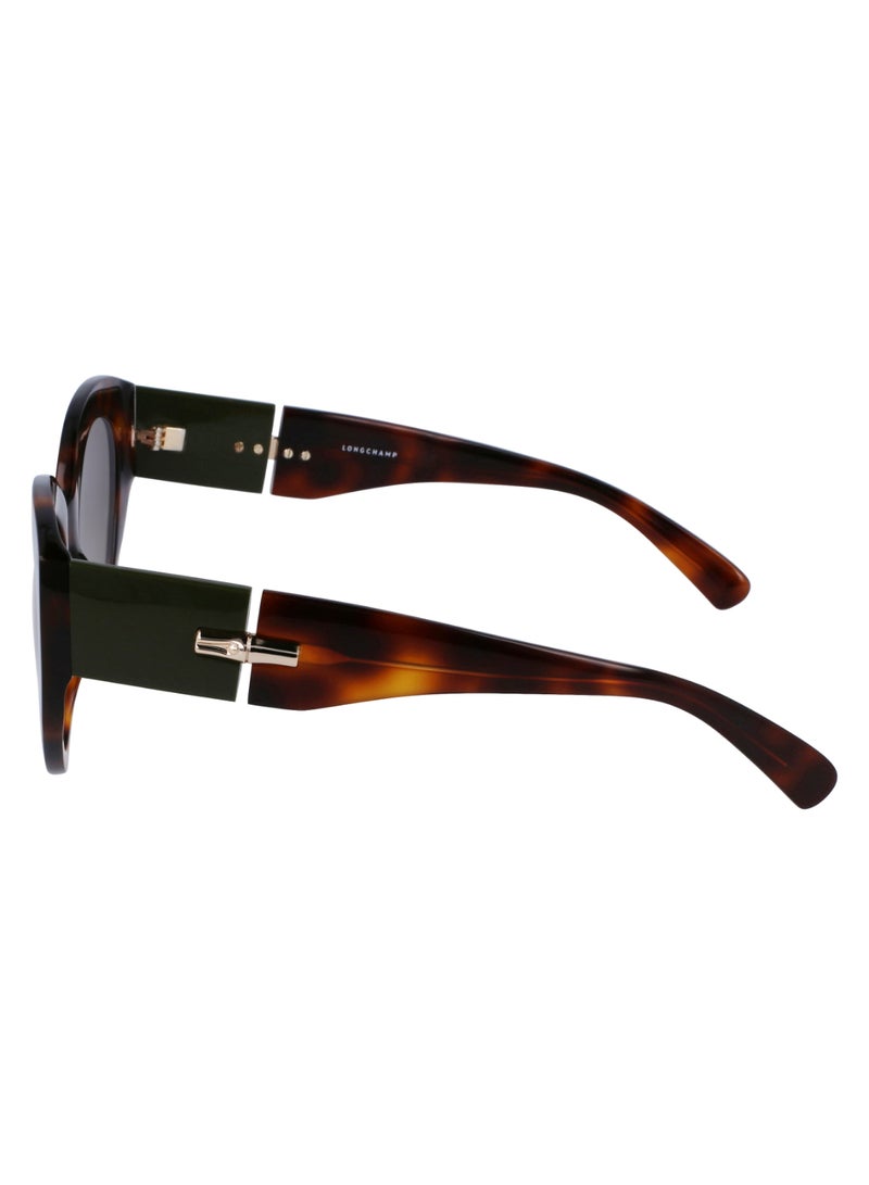 Women's UV Protection Cat Eye Shape Acetate Sunglasses LO722S-230-5420 - Lens Size: 54 - Havana