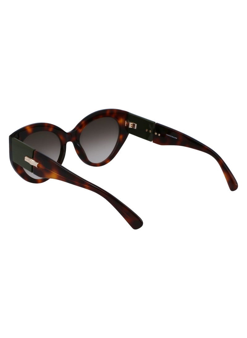 Women's UV Protection Cat Eye Shape Acetate Sunglasses LO722S-230-5420 - Lens Size: 54 - Havana