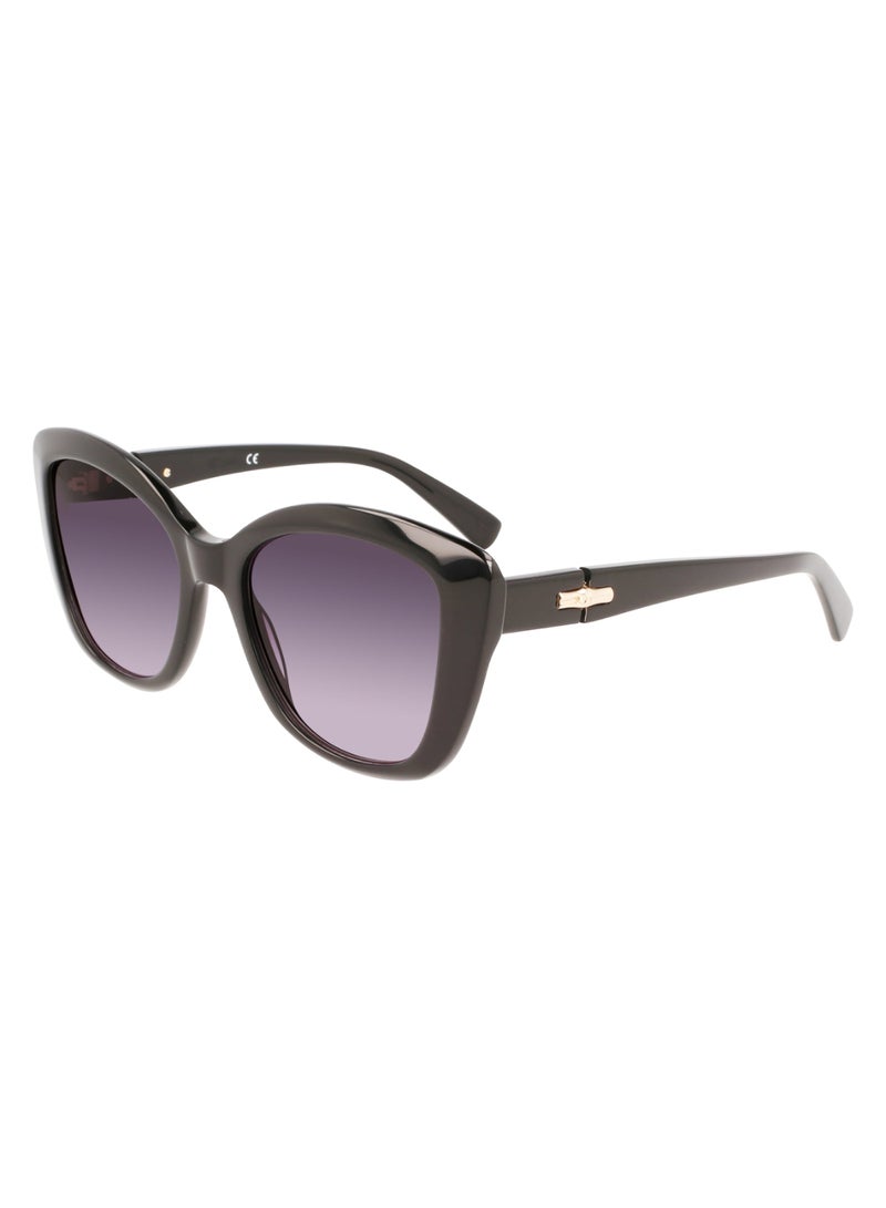 Women's UV Protection Butterfly Shape Acetate Sunglasses LO714S-001-5419 - Lens Size: 54 - Crystal Converse Blue
