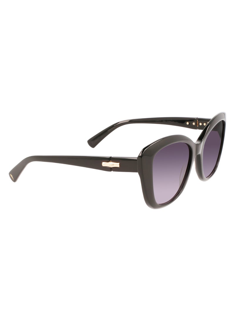 Women's UV Protection Butterfly Shape Acetate Sunglasses LO714S-001-5419 - Lens Size: 54 - Crystal Converse Blue