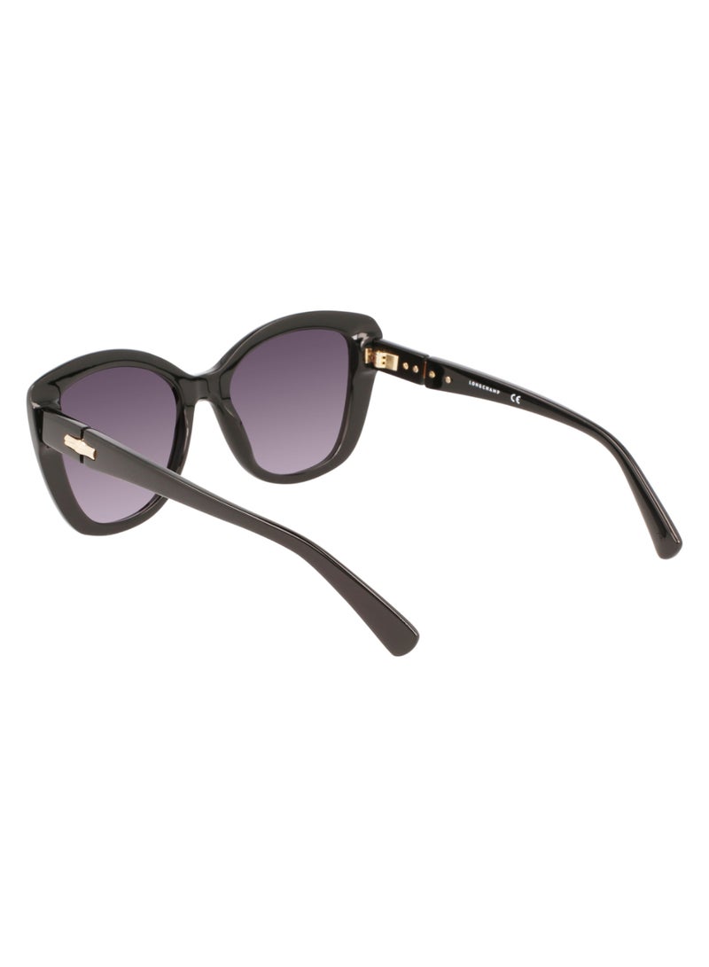 Women's UV Protection Butterfly Shape Acetate Sunglasses LO714S-001-5419 - Lens Size: 54 - Crystal Converse Blue