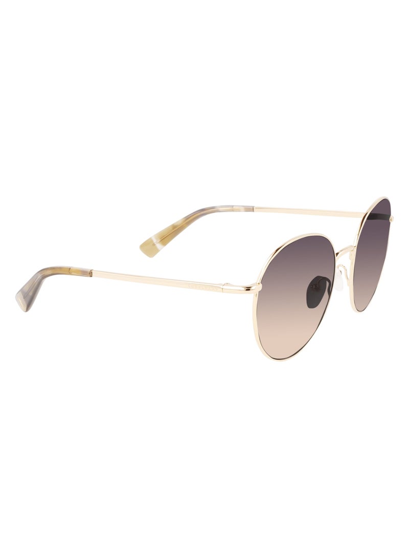 Women's UV Protection Round Shape Metal Sunglasses LO101S-726-5619 - Lens Size: 56 - Gold/Smoke Rose