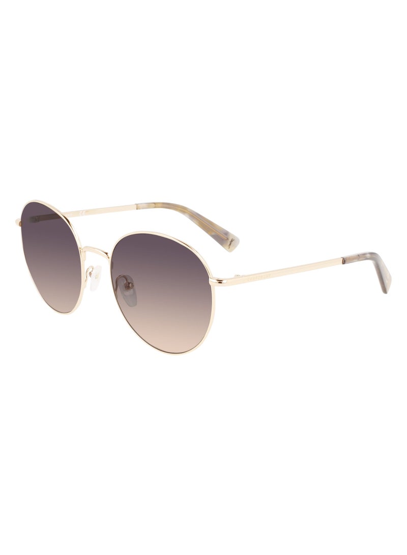 Women's UV Protection Round Shape Metal Sunglasses LO101S-726-5619 - Lens Size: 56 - Gold/Smoke Rose