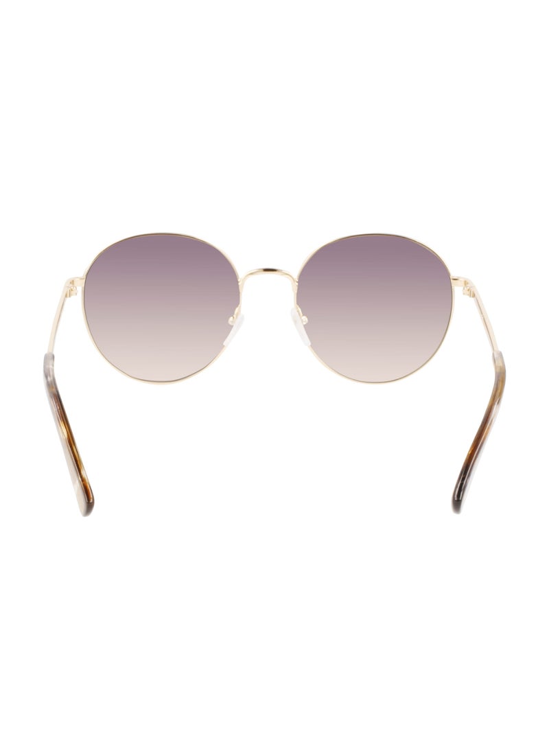 Women's UV Protection Round Shape Metal Sunglasses LO101S-726-5619 - Lens Size: 56 - Gold/Smoke Rose