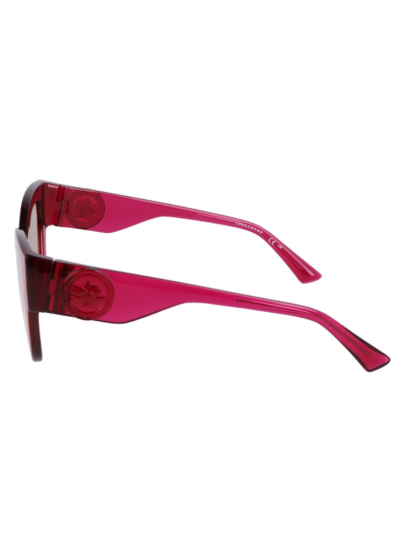 Women's UV Protection Cat Eye Shape  Sunglasses LO744S-655-5221 - Lens Size: 52 - Cyclamen