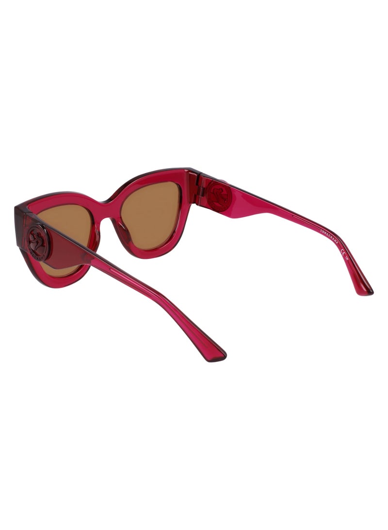 Women's UV Protection Cat Eye Shape  Sunglasses LO744S-655-5221 - Lens Size: 52 - Cyclamen