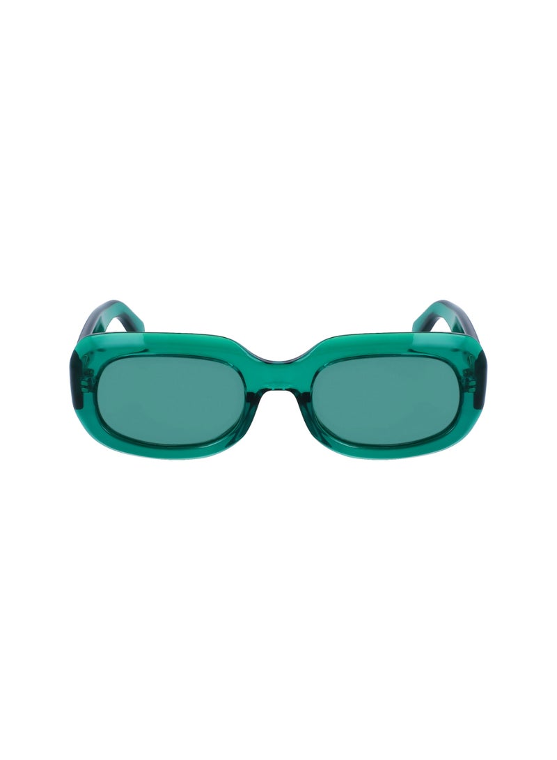 Women's UV Protection Rectangular Shape  Sunglasses LO716S-303-5221 - Lens Size: 52 - Green
