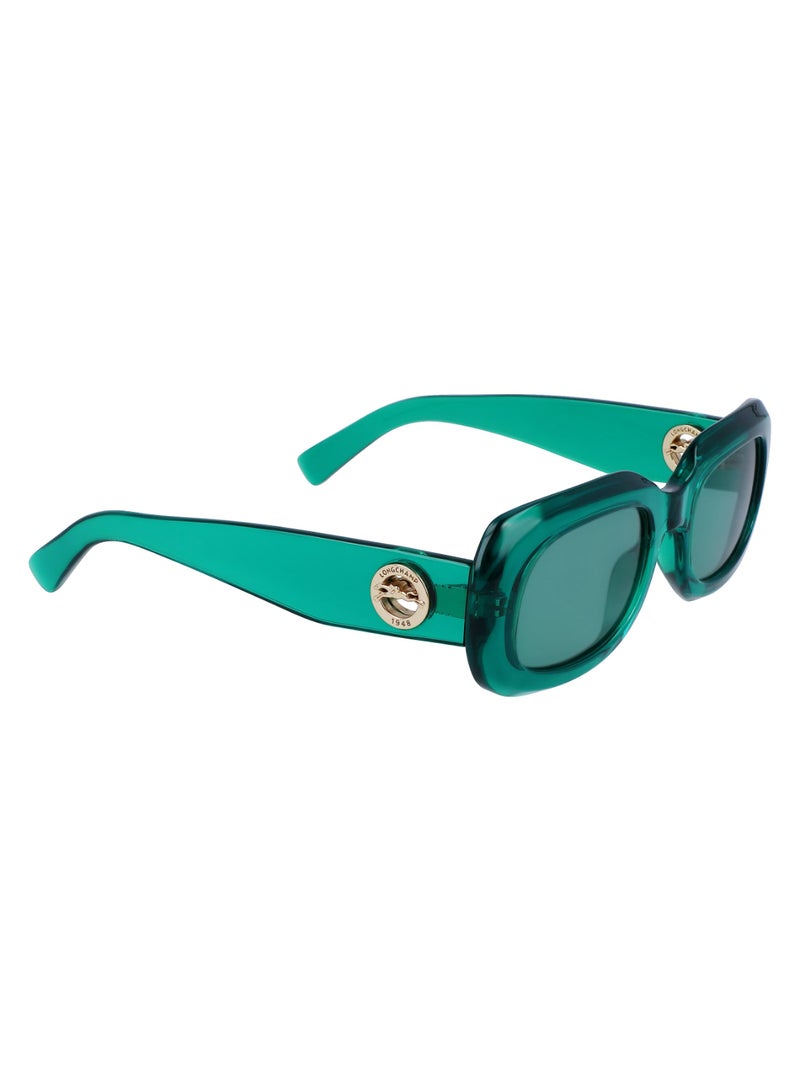 Women's UV Protection Rectangular Shape  Sunglasses LO716S-303-5221 - Lens Size: 52 - Green