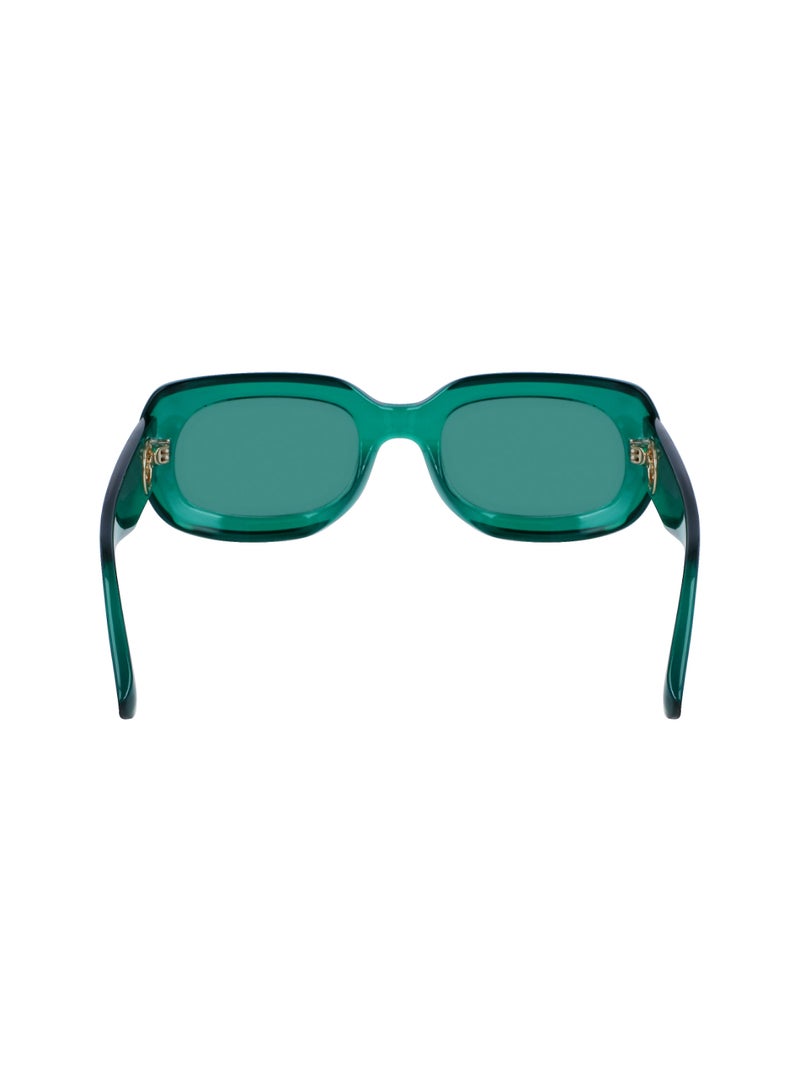 Women's UV Protection Rectangular Shape  Sunglasses LO716S-303-5221 - Lens Size: 52 - Green