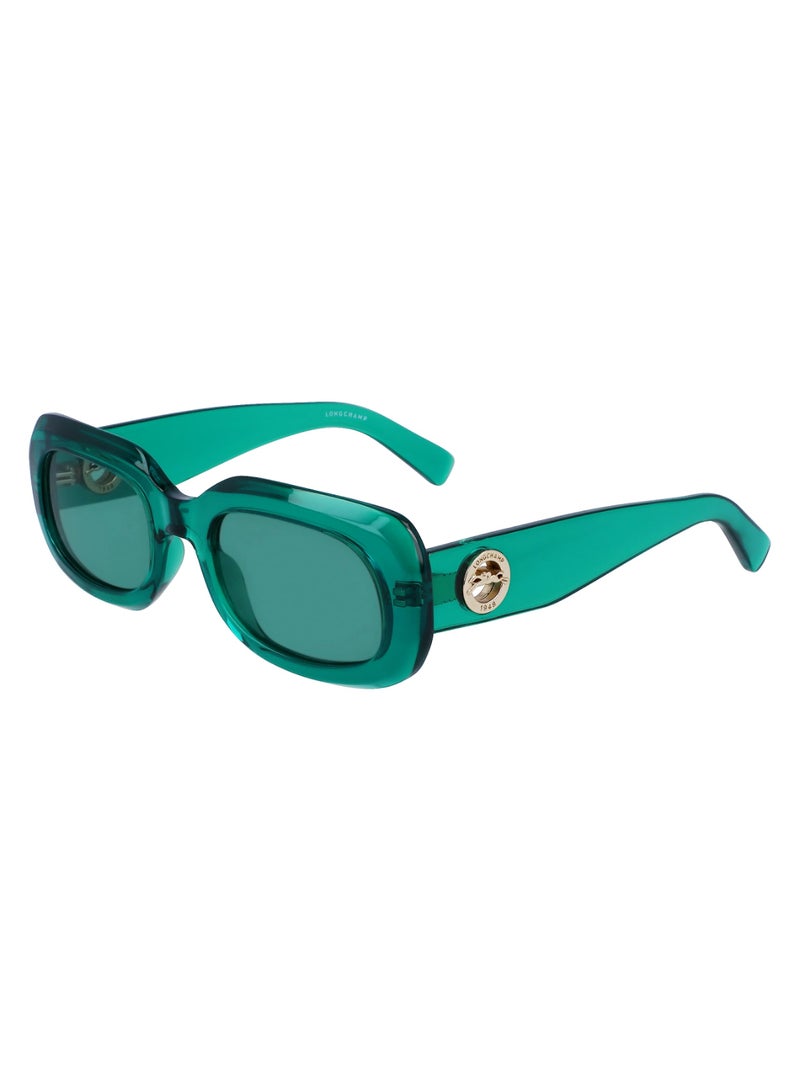 Women's UV Protection Rectangular Shape  Sunglasses LO716S-303-5221 - Lens Size: 52 - Green