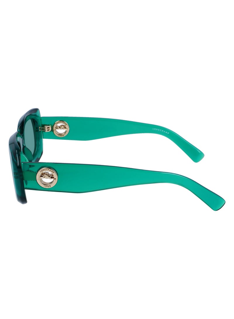 Women's UV Protection Rectangular Shape  Sunglasses LO716S-303-5221 - Lens Size: 52 - Green