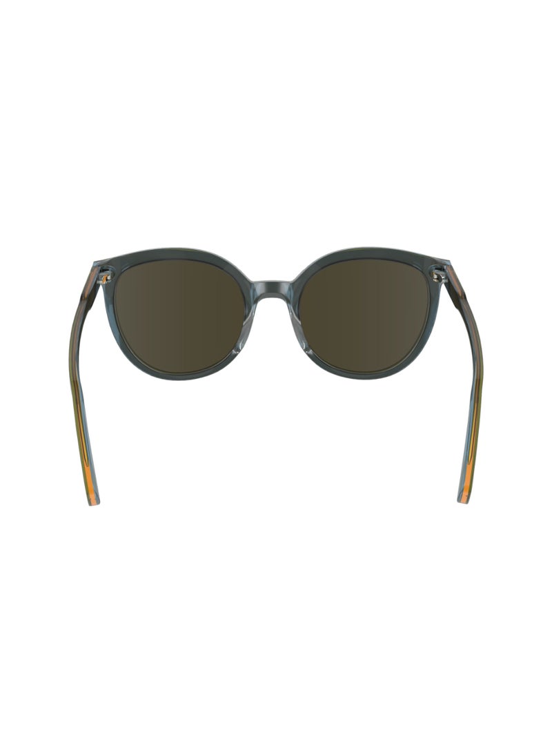 Women's UV Protection Round Shape Acetate Sunglasses LO739S-310-5020 - Lens Size: 50 - Olive/Azure
