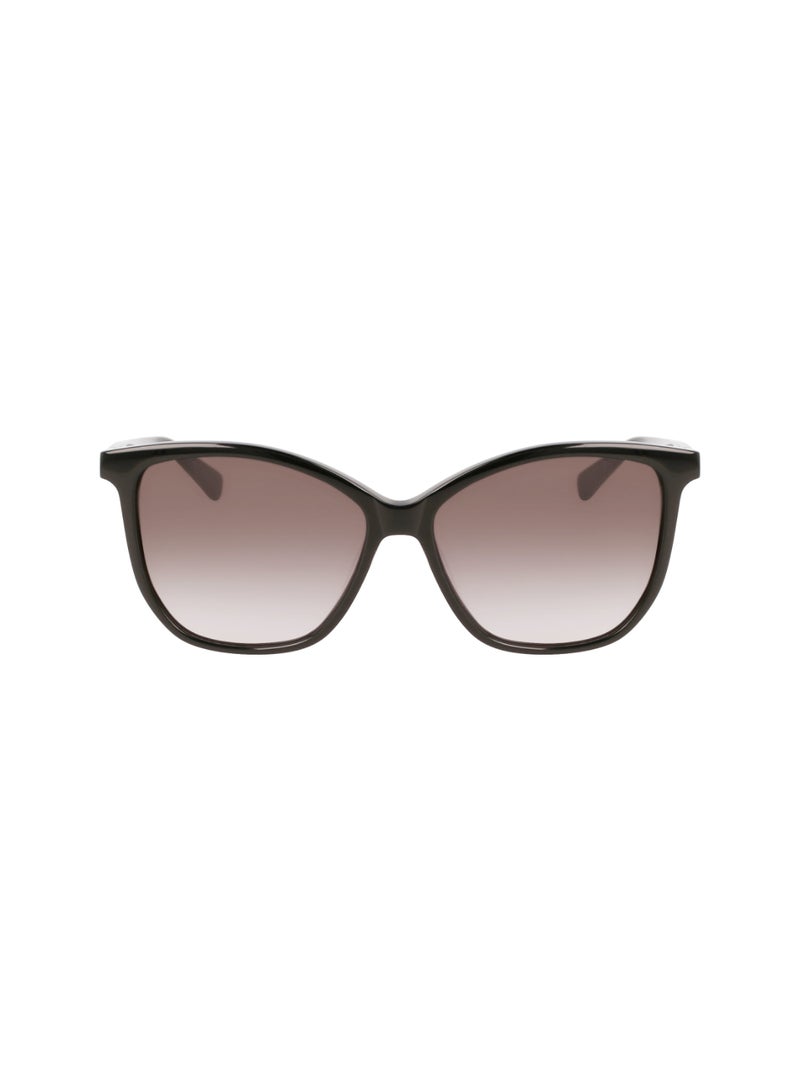 Women's UV Protection Acetate Sunglasses LO708S-001-5715 - Lens Size: 57 - Black