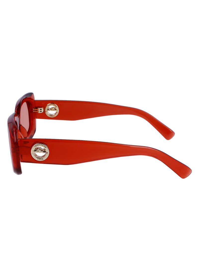 Women's UV Protection Rectangular Shape  Sunglasses LO716S-842-5221 - Lens Size: 52 - Orange