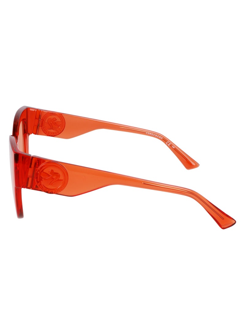 Women's UV Protection Cat Eye Shape  Sunglasses LO744S-842-5221 - Lens Size: 52 - Orange