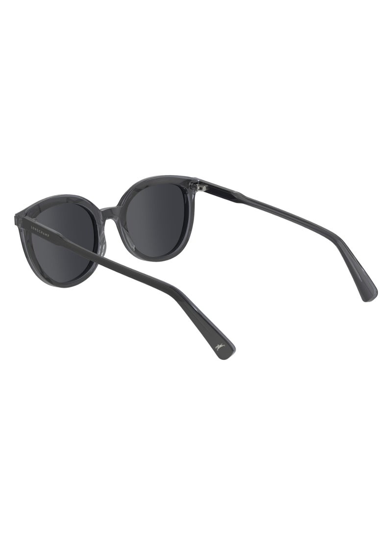 Women's UV Protection Round Shape Acetate Sunglasses LO739S-018-5020 - Lens Size: 50 - Black/Grey