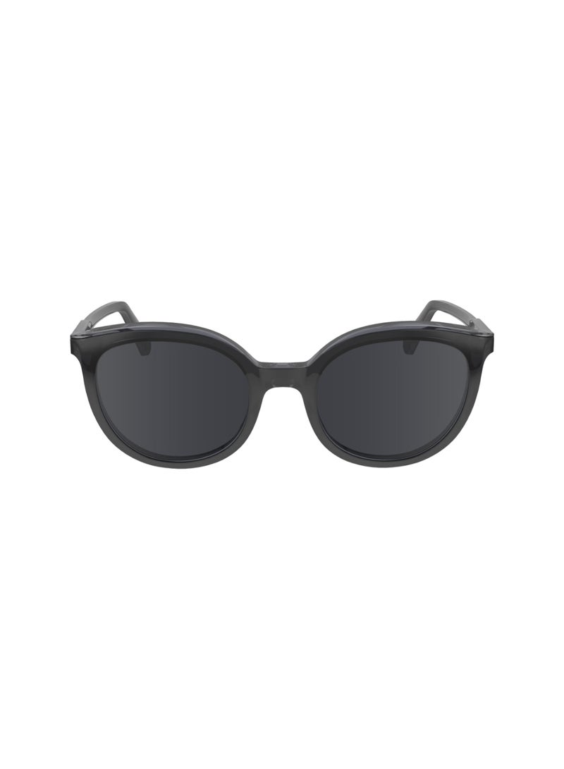 Women's UV Protection Round Shape Acetate Sunglasses LO739S-018-5020 - Lens Size: 50 - Black/Grey