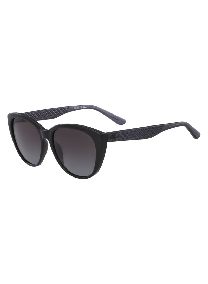 Women's UV Protection Rectangular Shape  Sunglasses L832S-001-5417 - Lens Size: 54 - Black