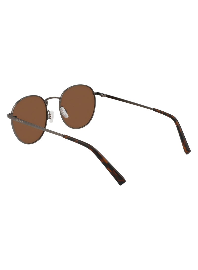 Unisex UV Protection Round Shape Metal Sunglasses N100SP-030-5120 - Lens Size: 51 - Matte Gunmetal