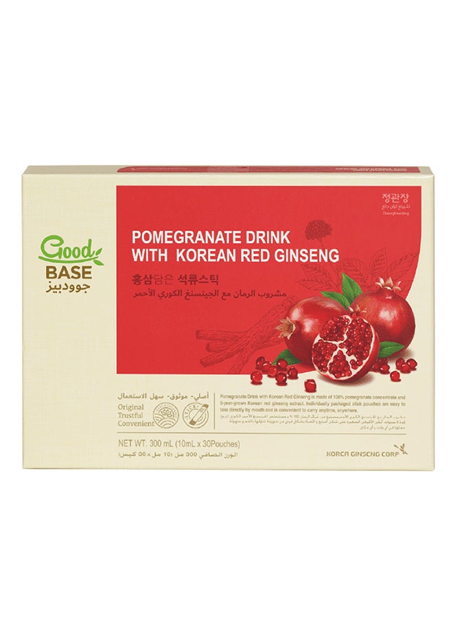 Goodbase CKJ Pomegranate Drink With Korean Red Ginseng 10mL 30 Pouches