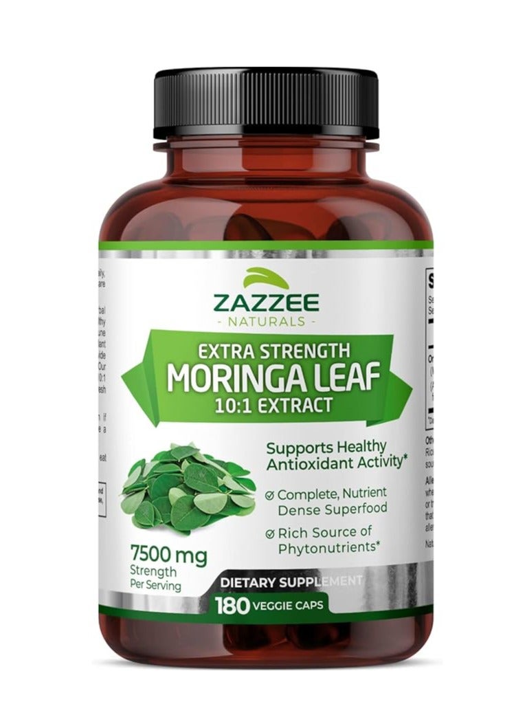 Extra Strength Moringa Leaf 7500Mg 180 Veggie Caps