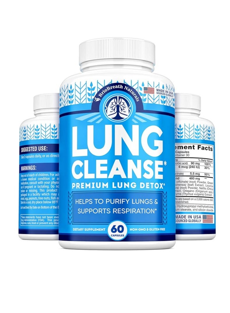 Lung Cleanse Premium Lung Detox 60 Capsules