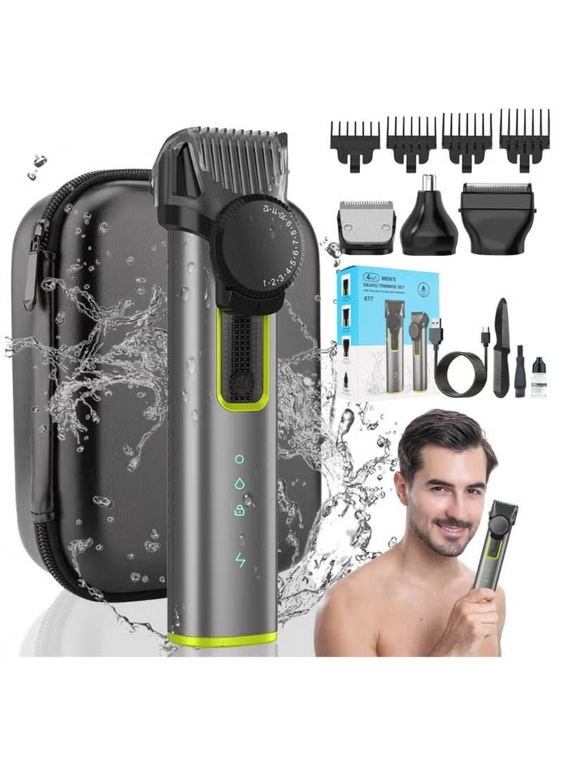 Men's Multifunctional Hair Clipper 4 in 1 Shaver Nose Hair Trimmer Set