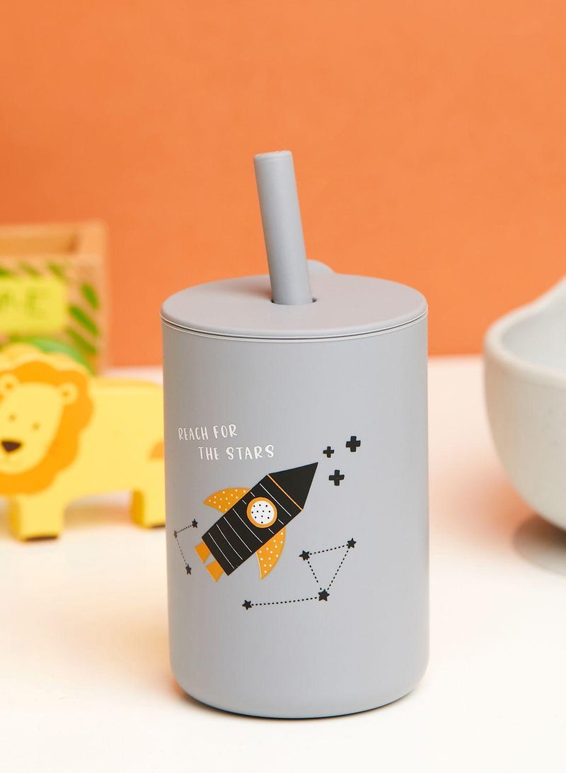 Amini Kids Silicone Cup With Straw