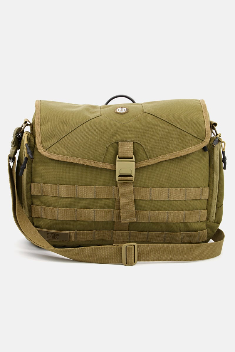 Men Textured  Business Bag 40L x 5W x 39H Cm, Olive