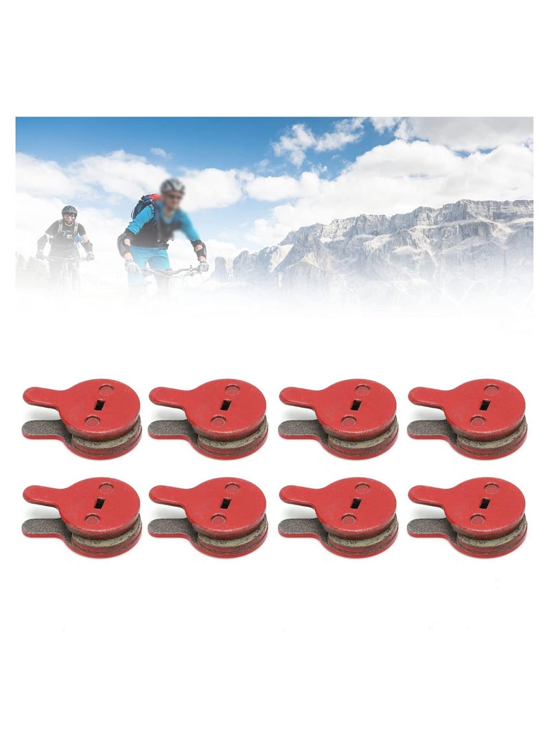 8 Pairs Bike Brake Pads, Metal Bicycle Disc Brake Pads, BB5 M446 Electric Bike Disc Brake Pad, Resin Semi-Metal Mountain Bike Oil Disc Brake Pad for Outdoor Cycling Mechanical Disc Brake Set