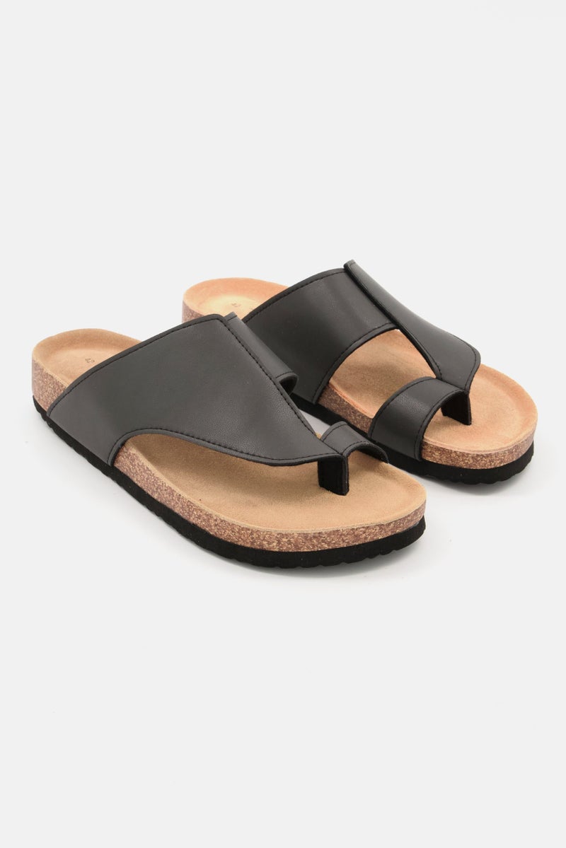 Men Slip On Cork Sandals Grey