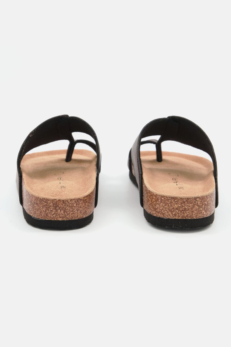 Men Slip On Cork Sandals, Brown