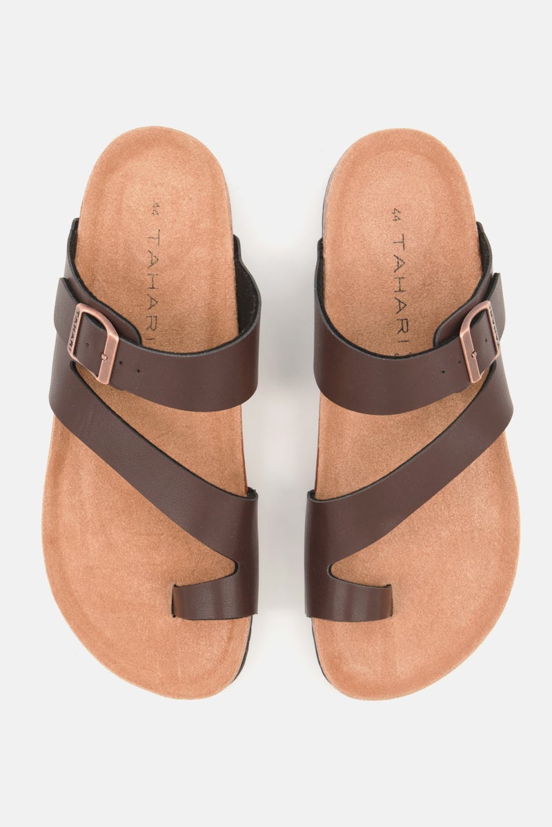 Men Slip On Sandals, Brown