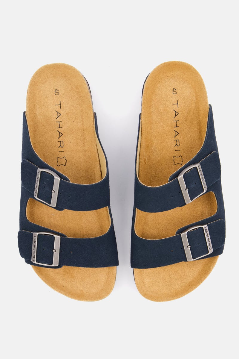 Men Slip On Cork Sandals, Navy