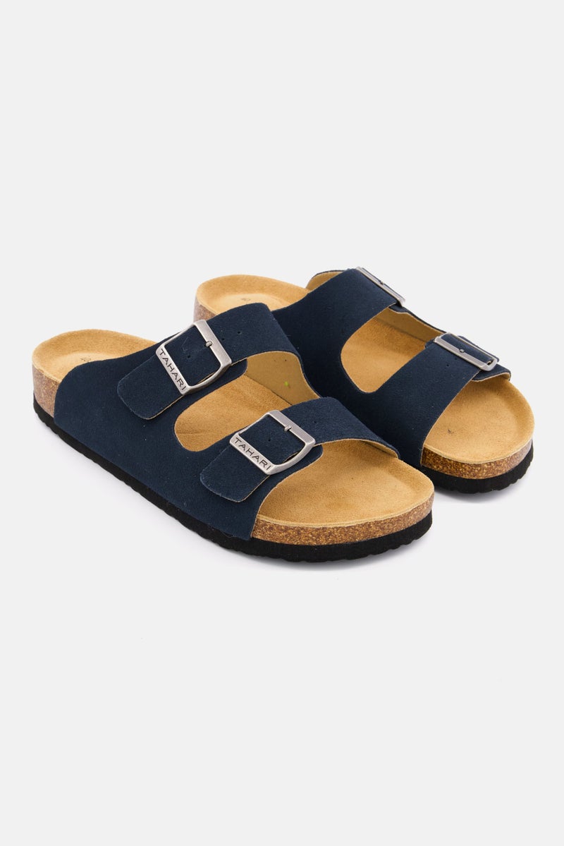 Men Slip On Cork Sandals, Navy