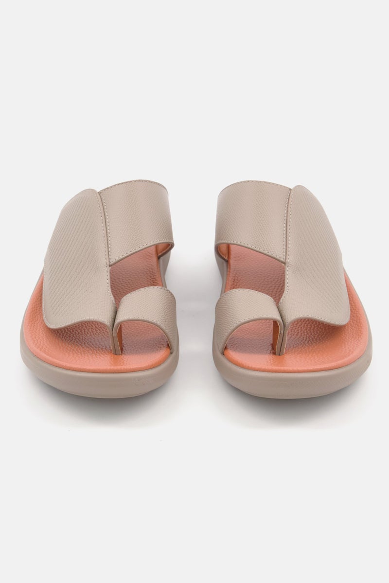 Men Slip On Sandals, Tan Combo