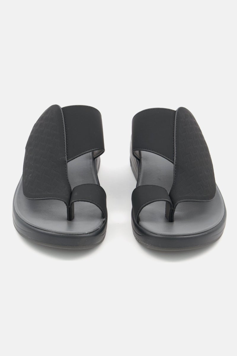 Men Slip On Sandals, Black/Grey