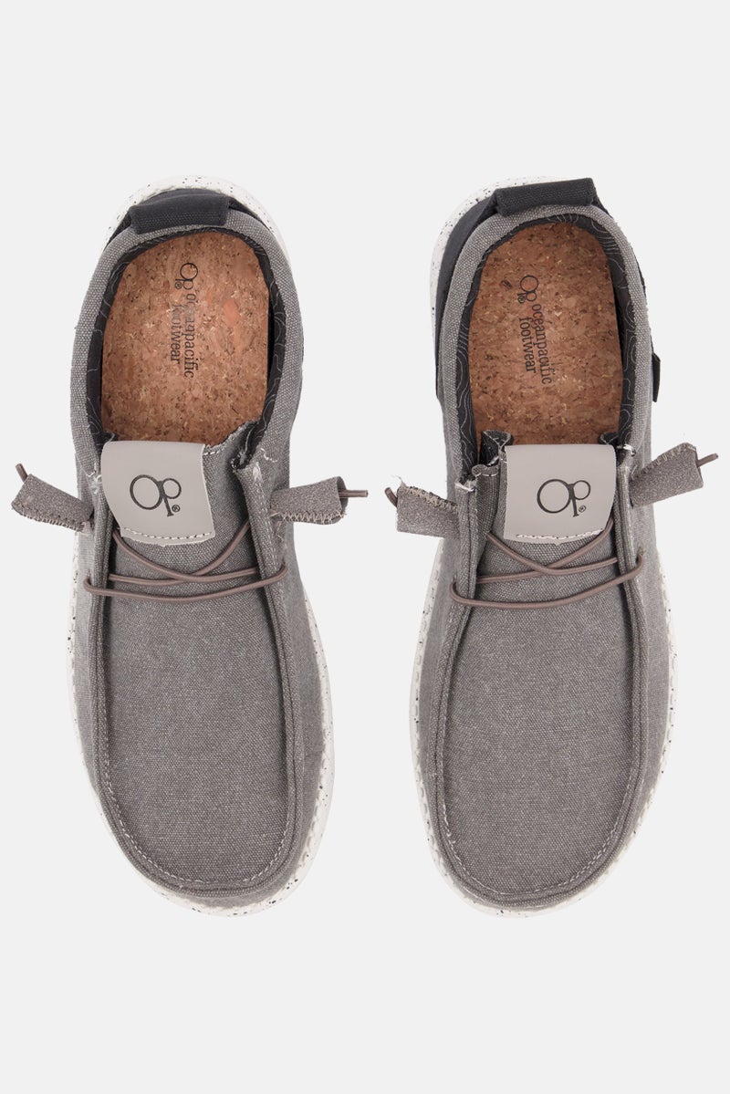 Men Canvas Lace Up Shoes, Grey