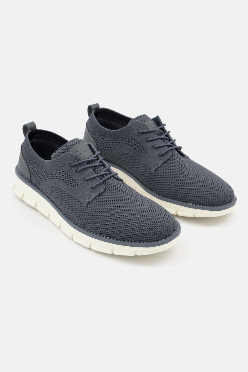 Men Lace Up Casual Shoes, Grey