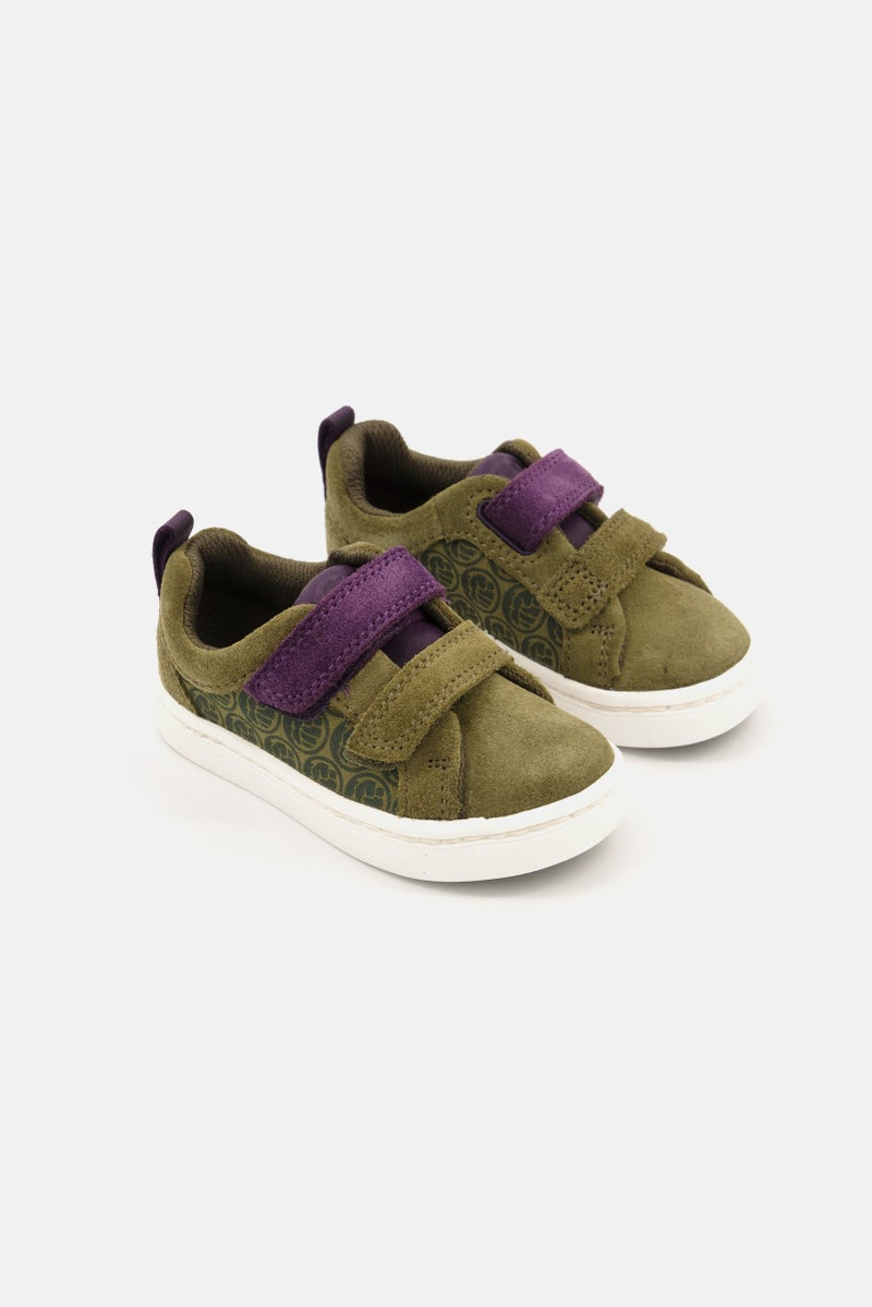 Toddlers Boy City Hero Low Velcro Shoes, Olive