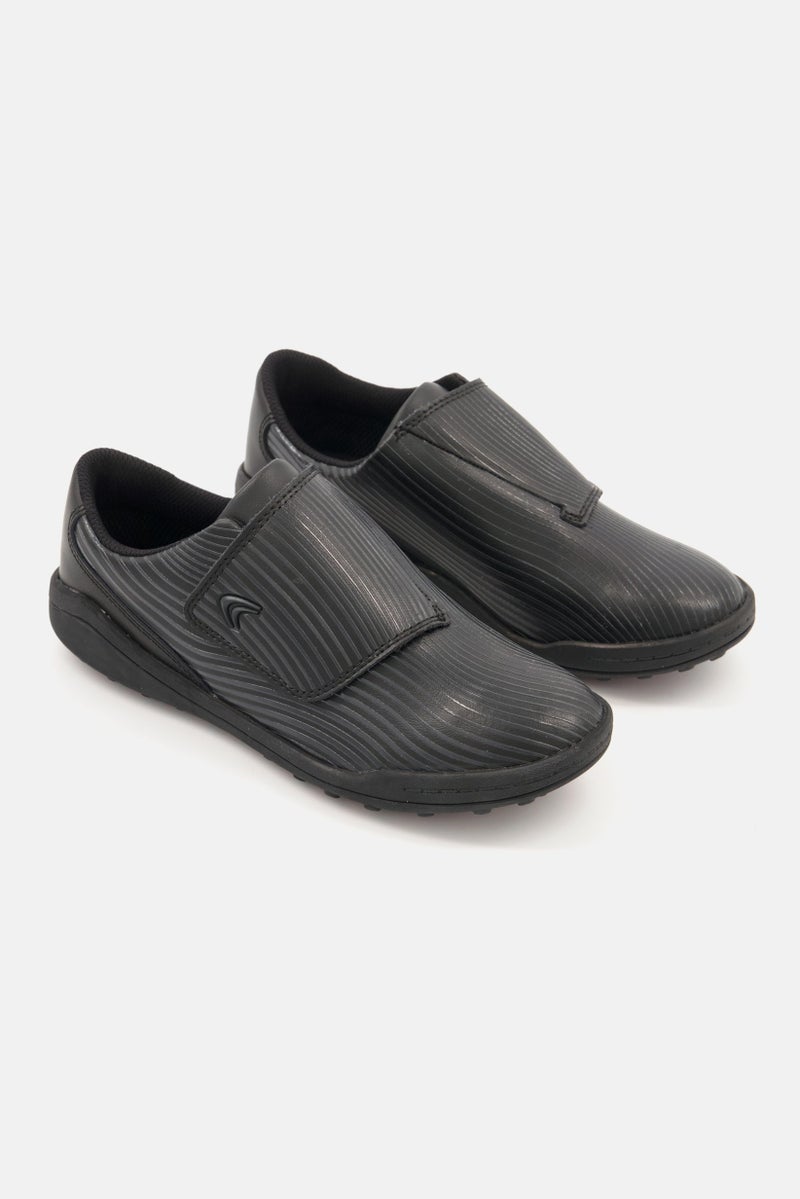 Kids Boy Velcro Closure Casual Shoes, Black