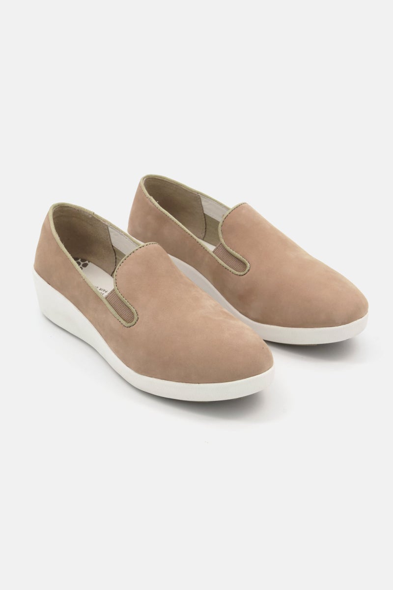 Kids Girls Slip On Casual Shoes, Taupe