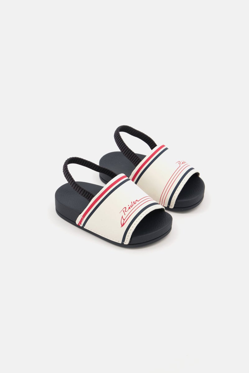 Toddlers Boy R86 Slingback Sandal, White/Navy/Red