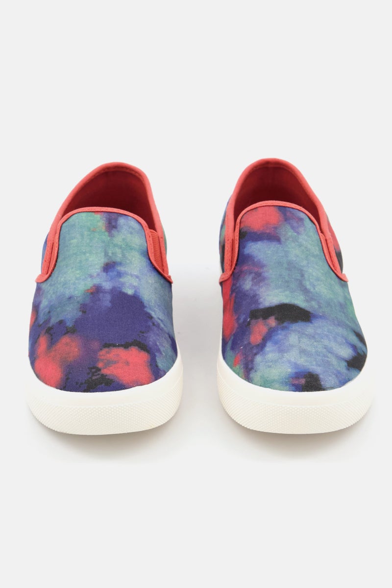 Kids Boy Reins Tie-Dye Slip On Shoes, Navy Combo