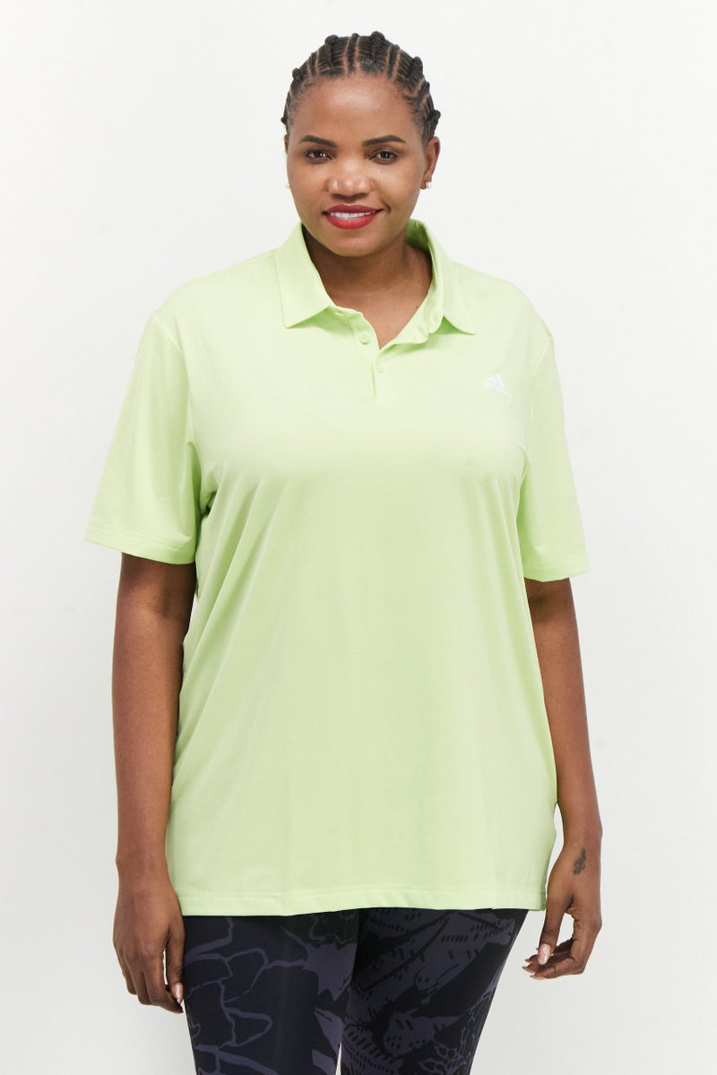 Women Sportswear Fit Short Sleeves Training Polo, Light Green