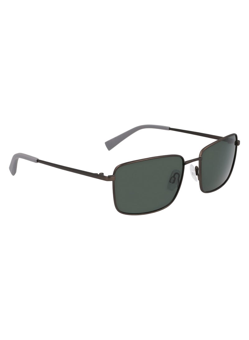 Men's UV Protection Rectangular Shape Metal Sunglasses N102SP-030-5518 - Lens Size: 55 - Matte Gunmetal